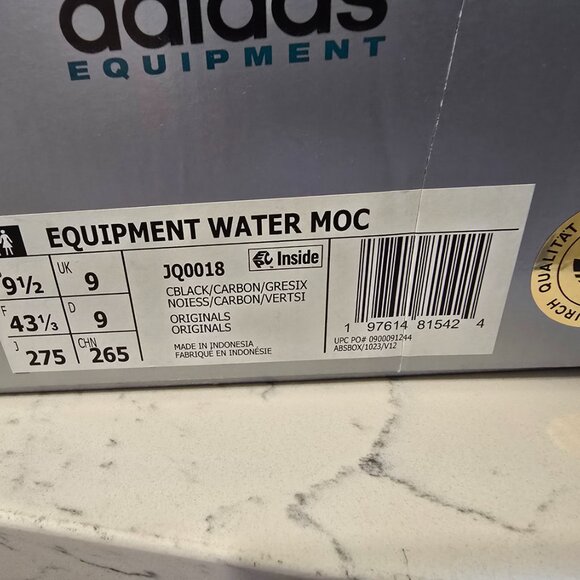 adidas Originals Water Moc Equipment Core Black Carbon JQ0018 Men's Size 9.5 - Picture 10 of 16